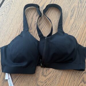 Victoria's Secret Black Front-Zip Sports Bra